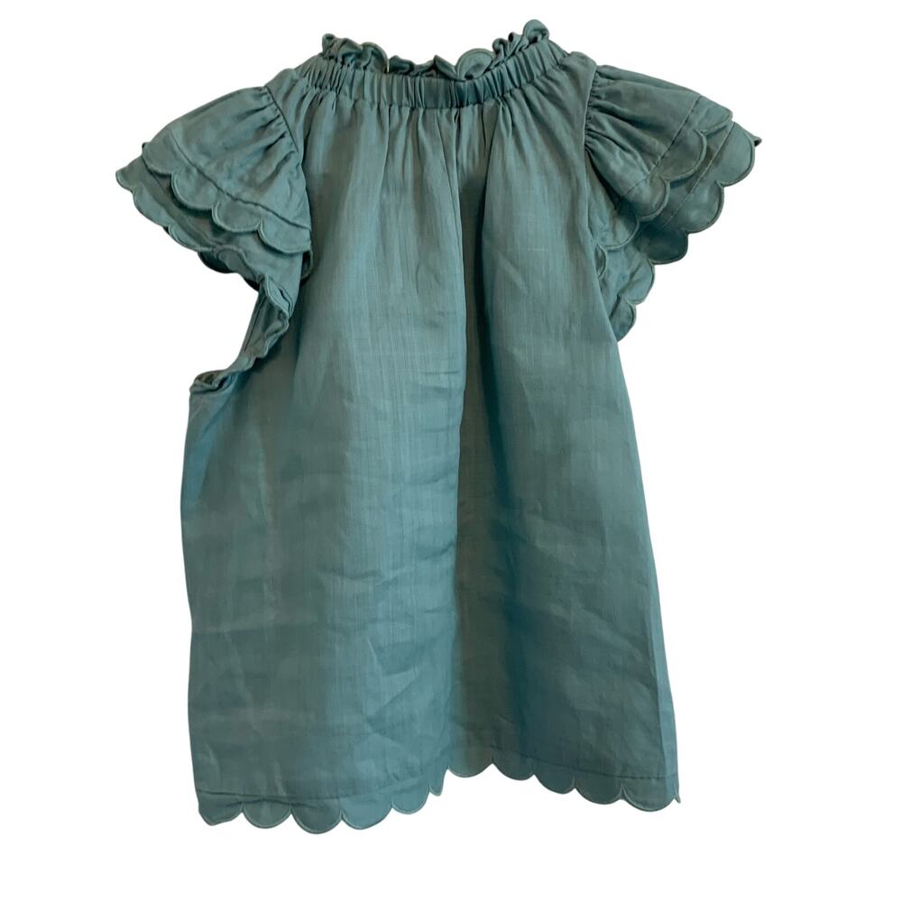 SEA New York Ramey Light Teal Flutter Sleeve Blouse - Picture 6 of 6